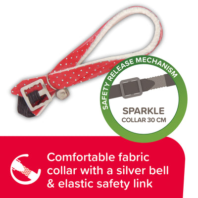 Beaphar Cat Flea Collar, Adjustable Sparkle Safety Collar, Natural Plant Extracts, 30cm