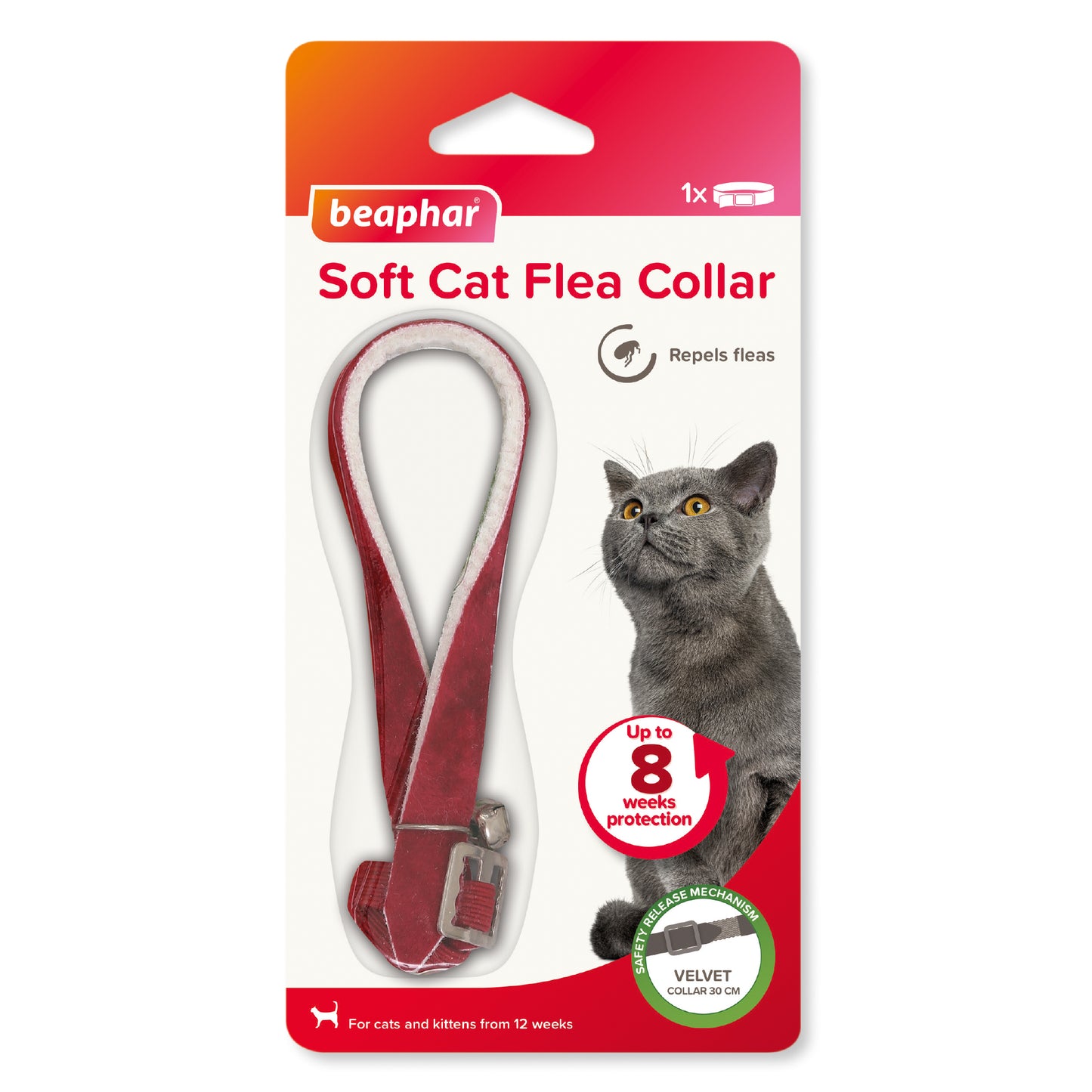 Beaphar | Cat Flea Control | Adjustable Velvet Safety Collar