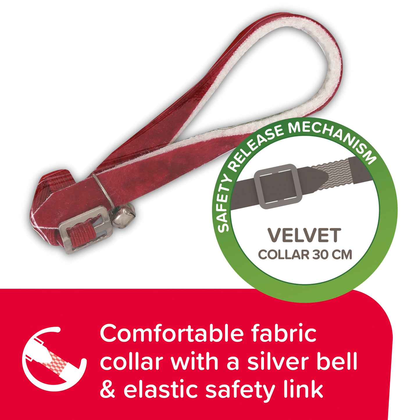 Beaphar | Cat Flea Control | Adjustable Velvet Safety Collar