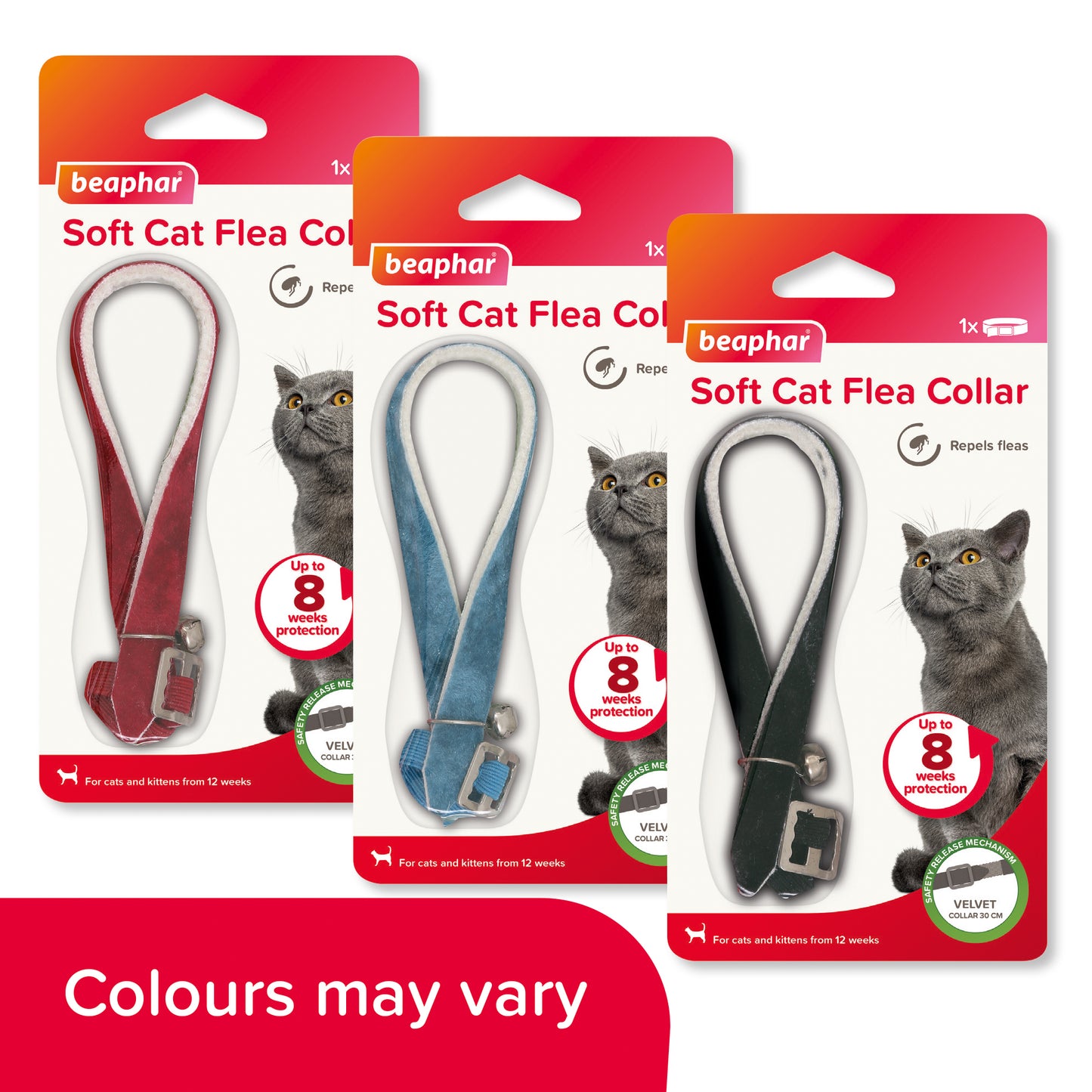 Beaphar | Cat Flea Control | Adjustable Velvet Safety Collar