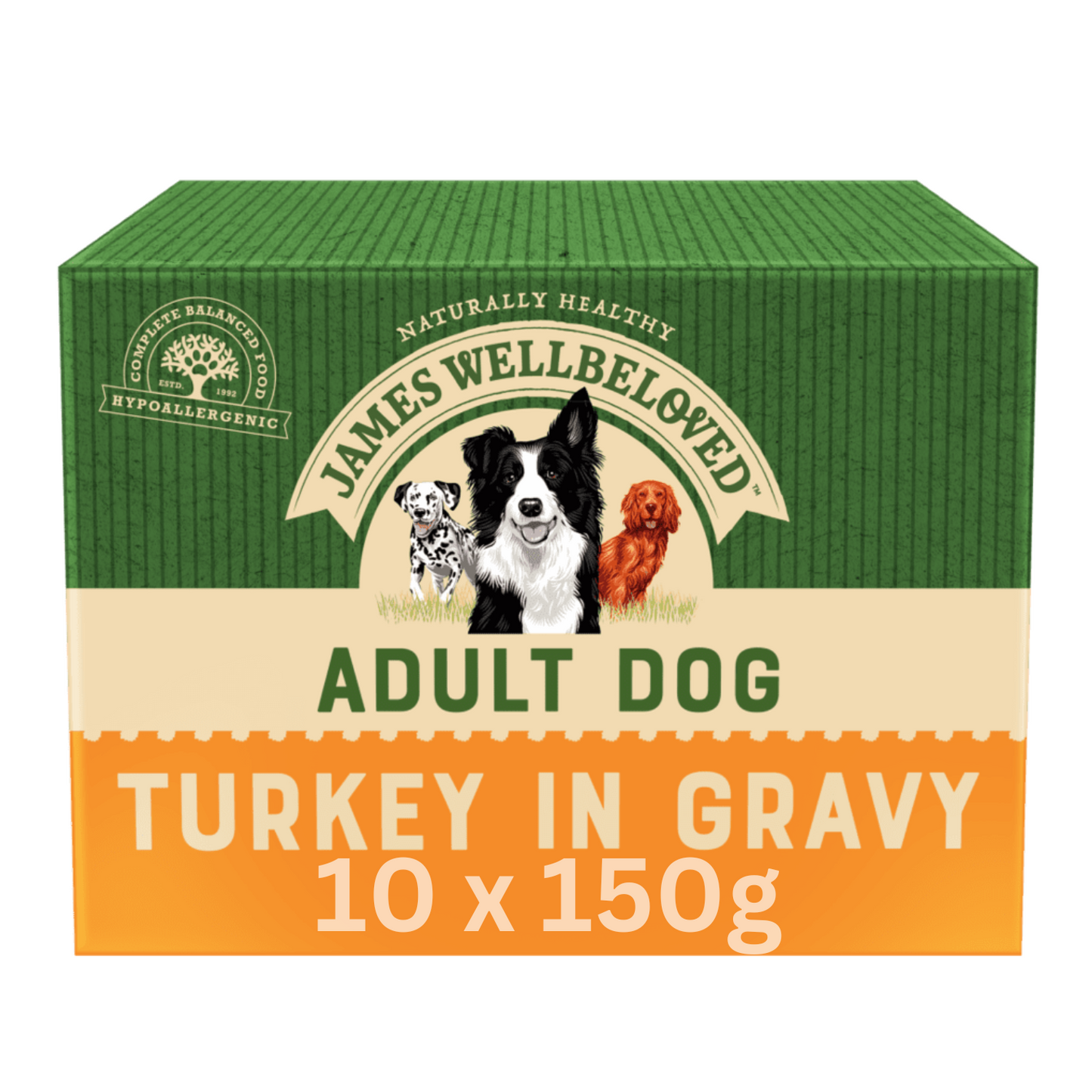 James Wellbeloved | Gluten Free Adult Wet Dog Food | Turkey - 150g Pouch Bulk Packs