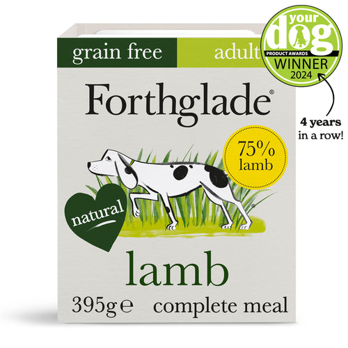 Forthglade | Grain Free Natural Complete Wet Dog Food Tray | Lamb with Butternut Squash & Vegetables - 395g