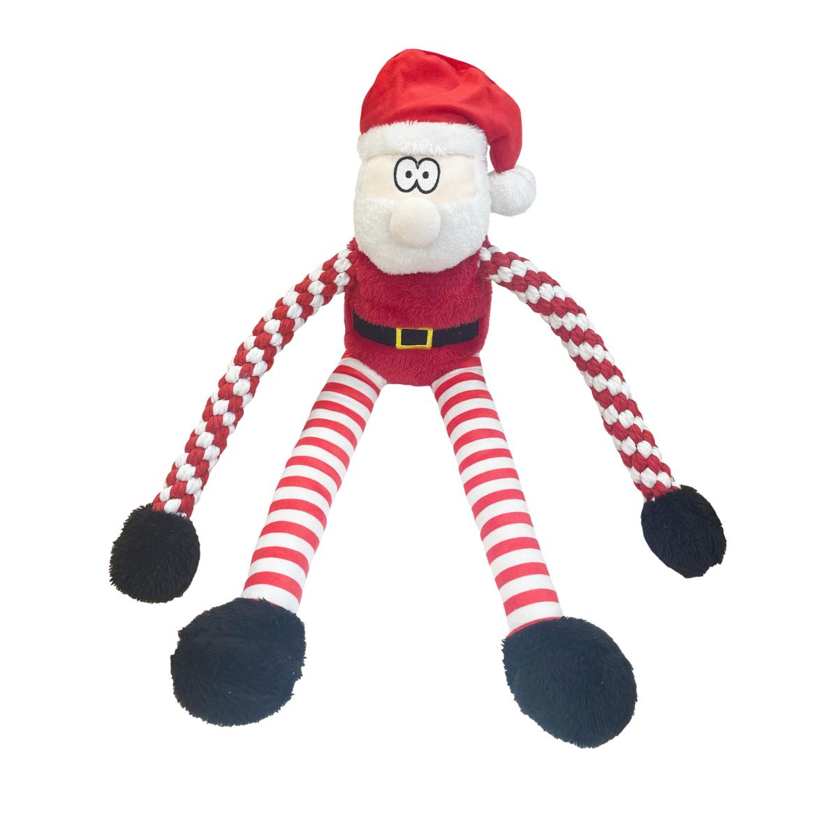 Holly & Robin | Christmas Dog Toy | Stripey Ropey Giant Santa