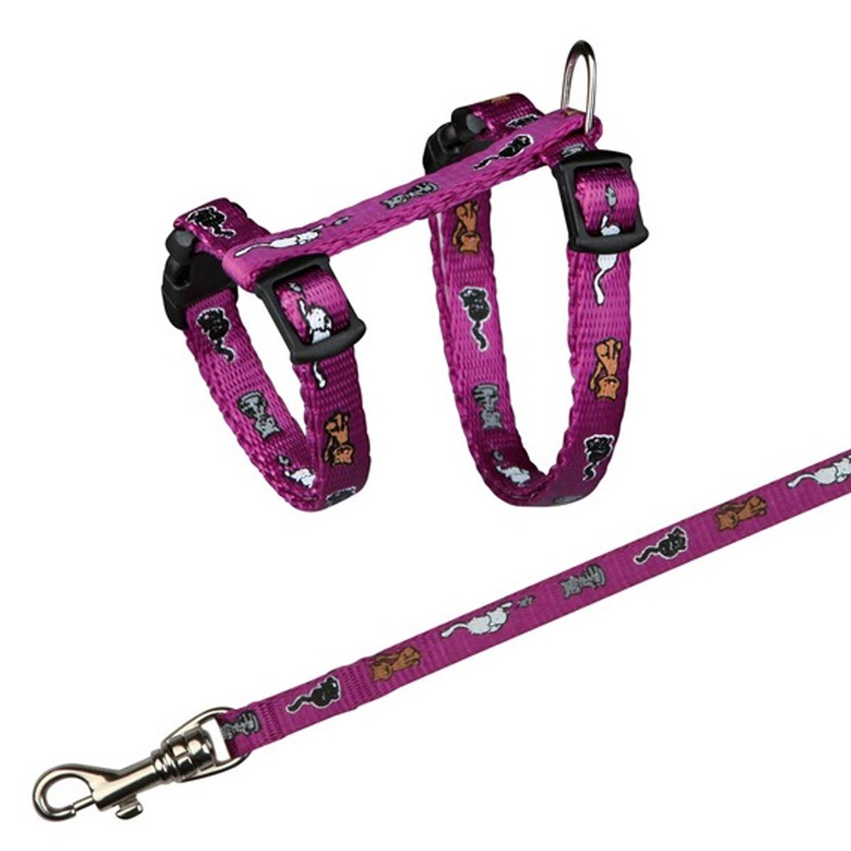 Trixie Kitten Harness With Lead, Nylon 21-34cm/8mm, 1.20m