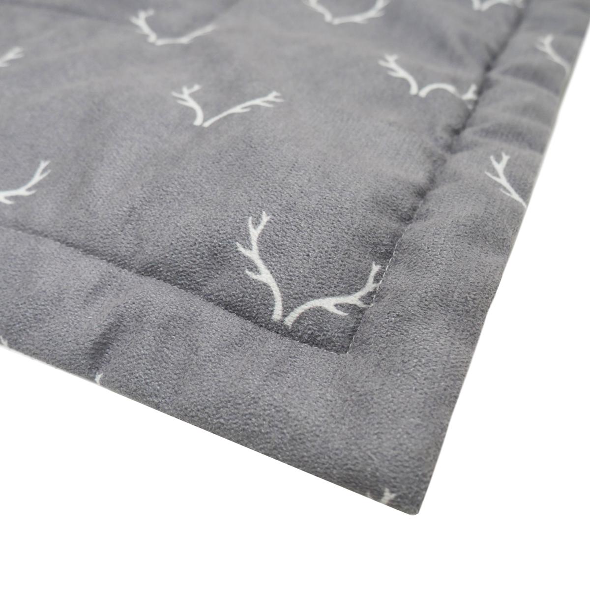 Antler Hygge Super Soft Dog Blanket | Faux Fur & Grey Antler | 110cm x 73cm