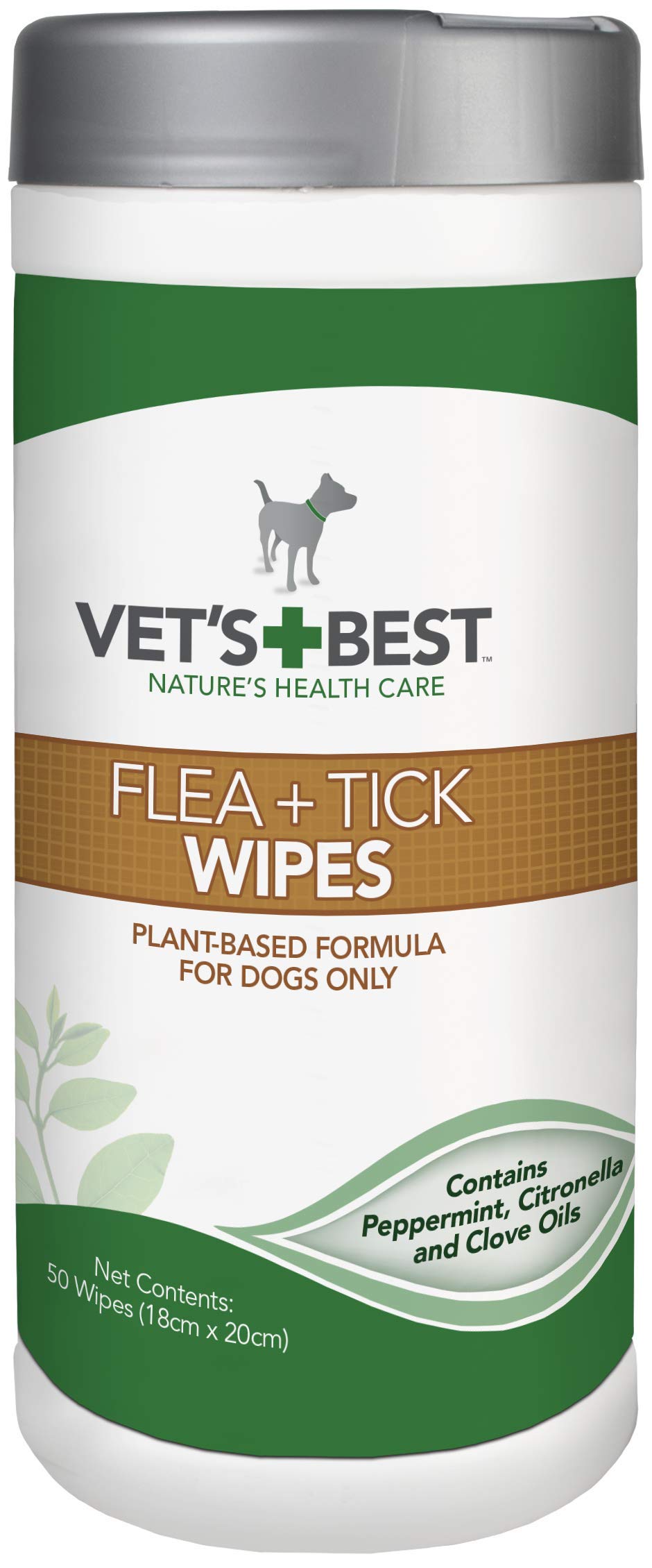 Vet's Best | Dog Healthcare | Flea & Tick Wipes - Pack Of 50