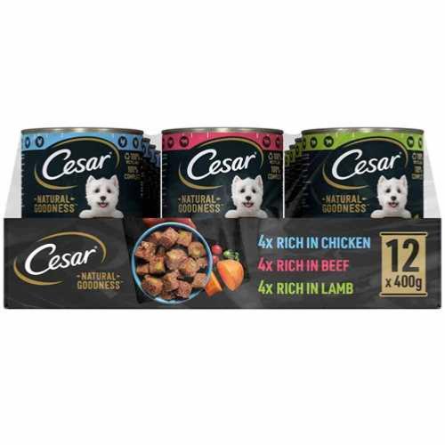 Cesar | Grain Free Wet Dog Food | Natural Goodness in Loaf Selection - 12 x 400g