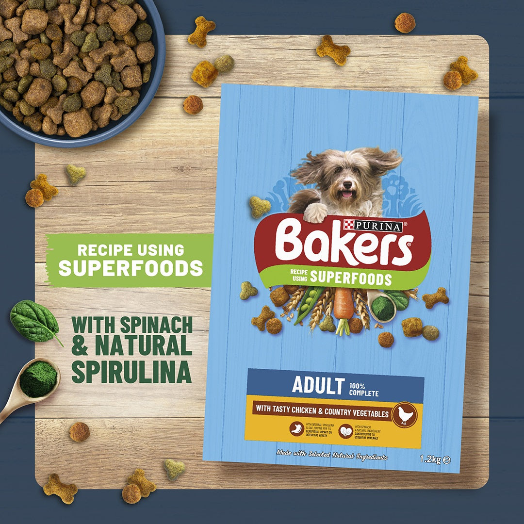 Bakers Complete Dog Food Adult Chicken and Country Vegetables Pet Connection petconnection.ie