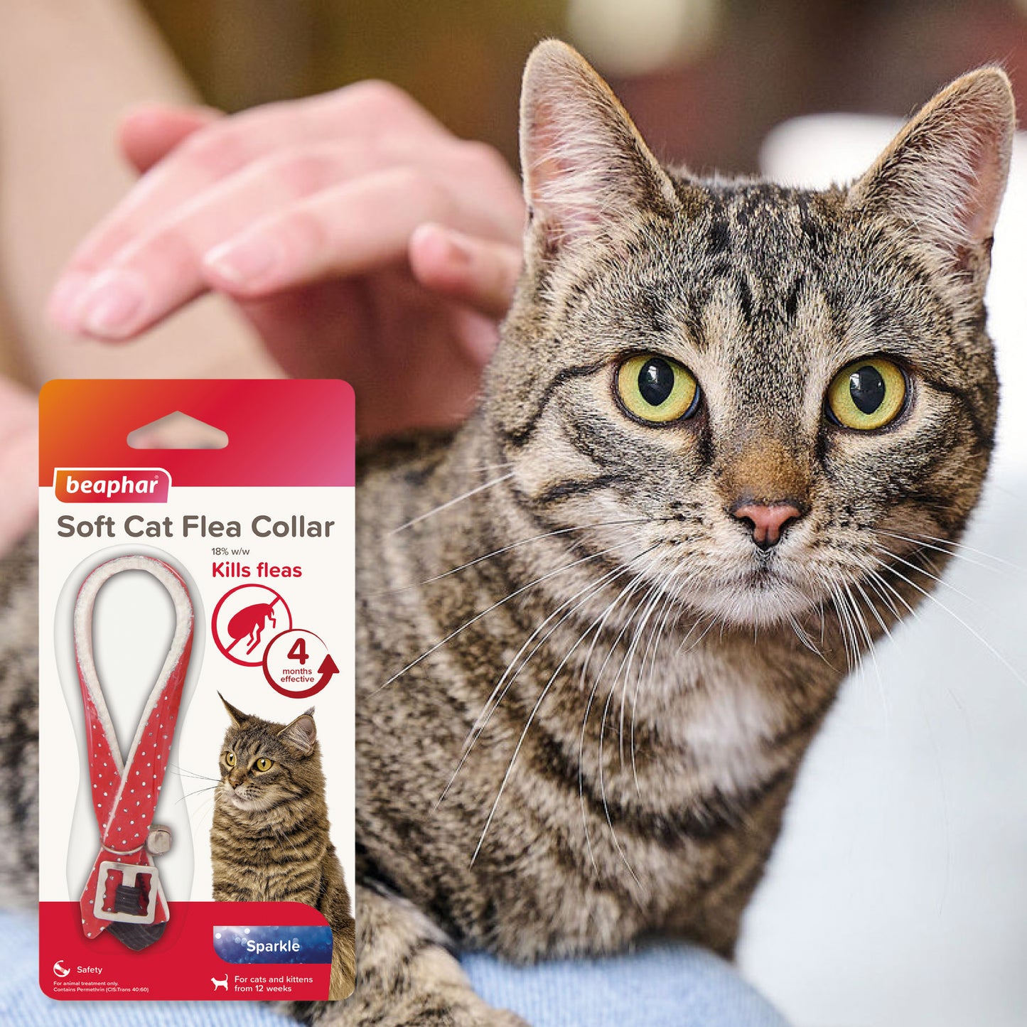 Beaphar | Cat Flea Control | Adjustable Sparkle Safety Collar