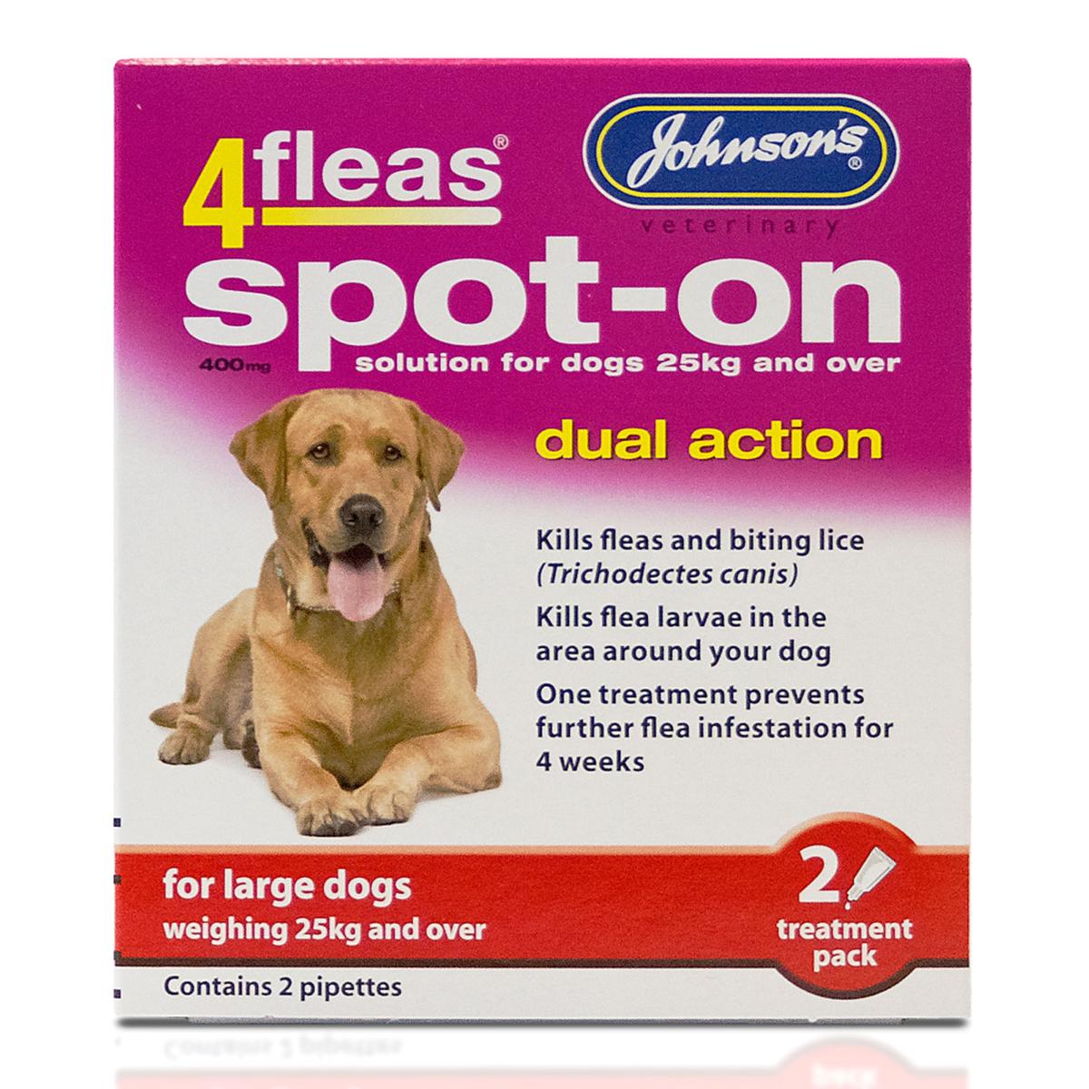 Johnson's 4fleas Dual Action Flea & Lice Spot On For Dogs 