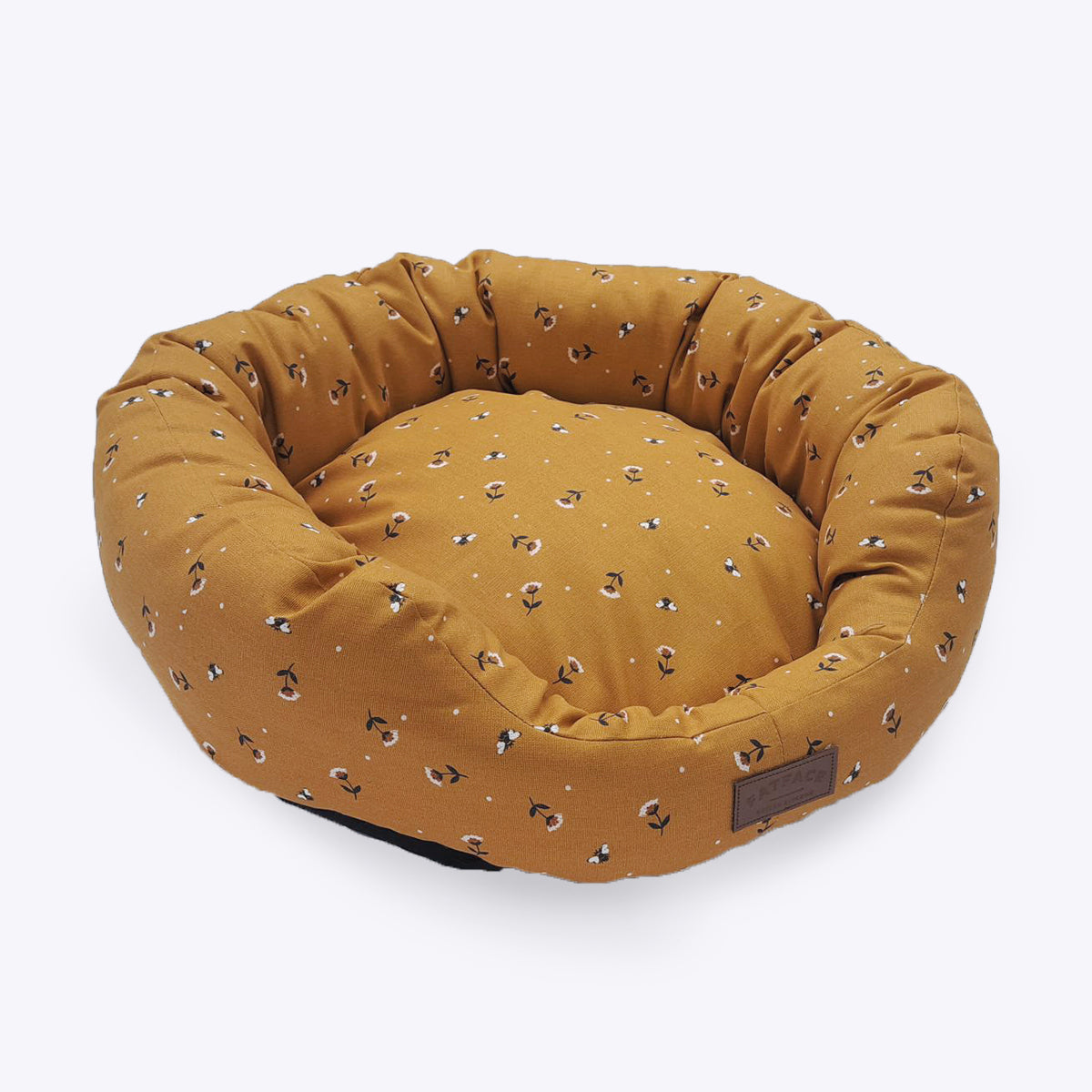 FatFace | Dog Bed | Deluxe Bee Floral Round