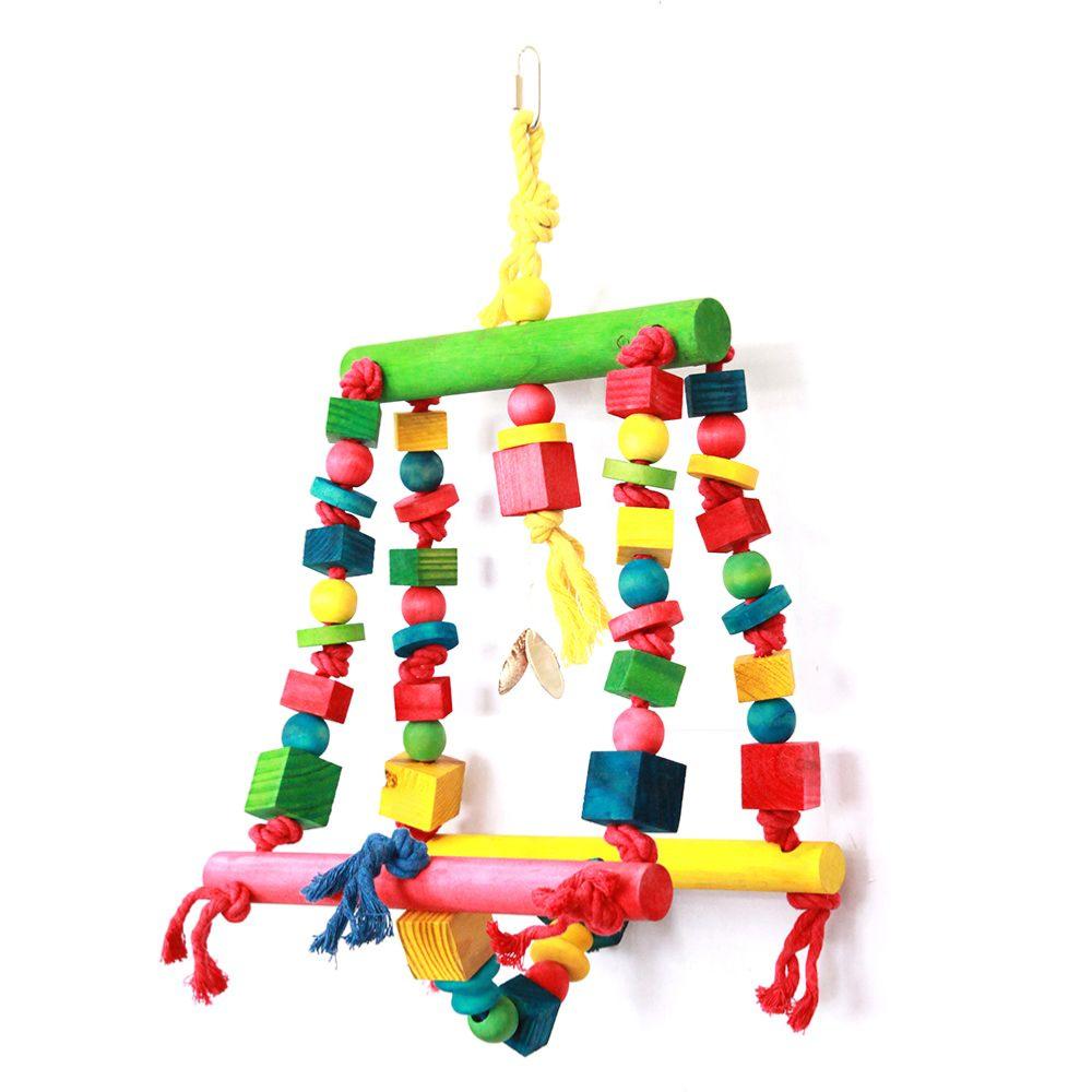 Happy Pet Parrot Toy Double Swing