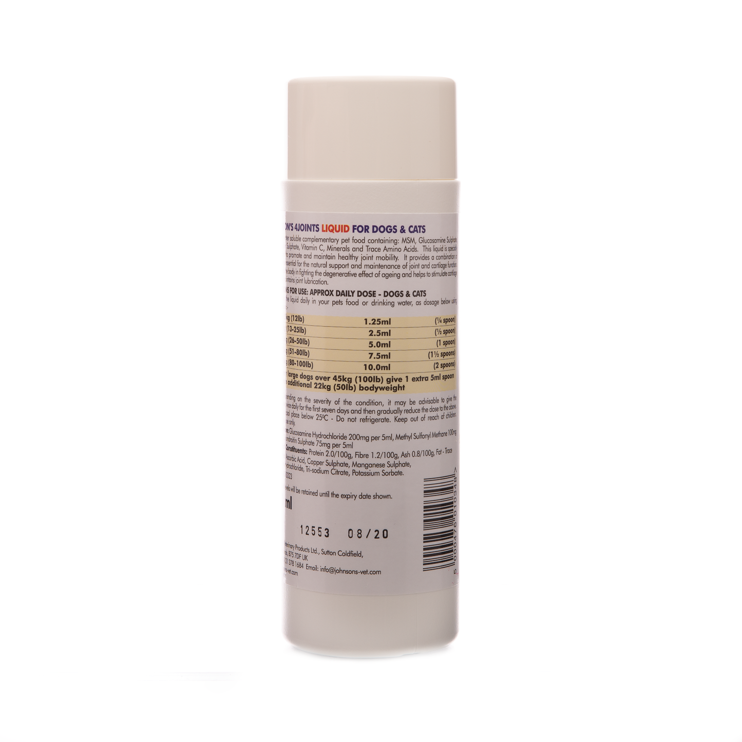 Johnson's Veterinary | Dog Joint Supplement | 4Joints Mobility Extra Strength Liquid - 100ml