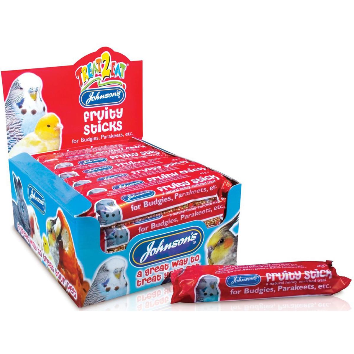 Budgie Treat Bar | Fruity Stick with Honey | Johnson's – petconnection.ie