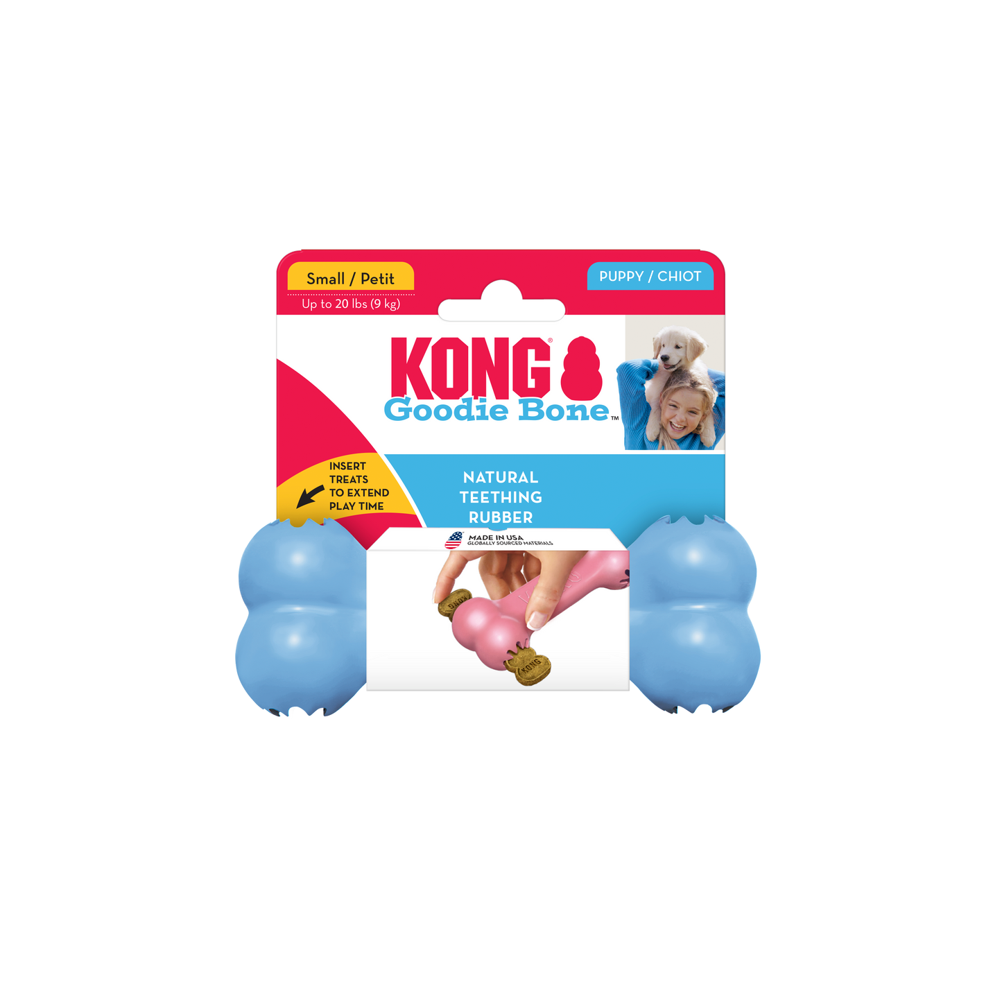 KONG | Puppy Goodie Bone | Dog Chew Toy for Teething Puppies