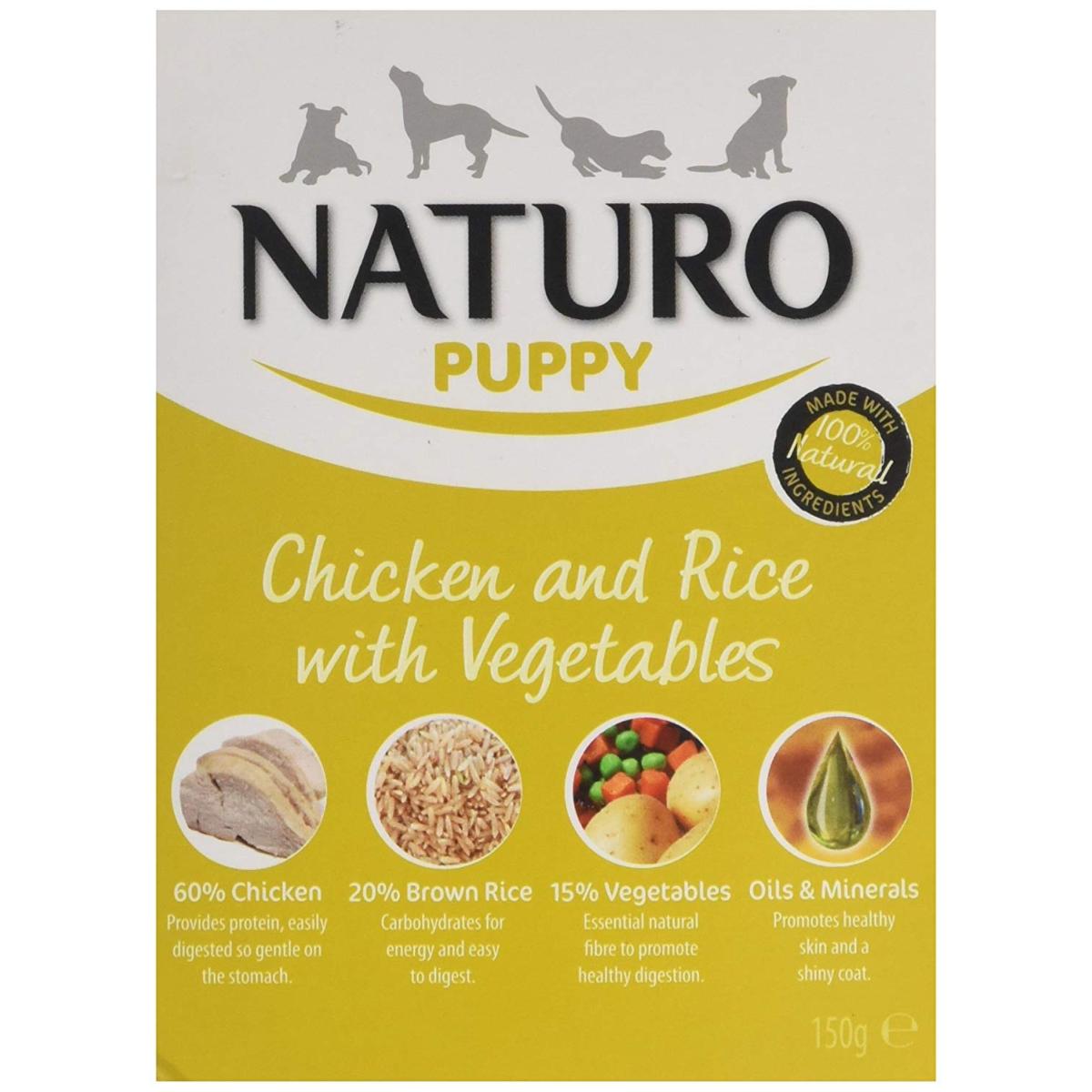 Naturo | Gluten Free Wet Puppy Food | Chicken & Rice with Vegetables - 150g