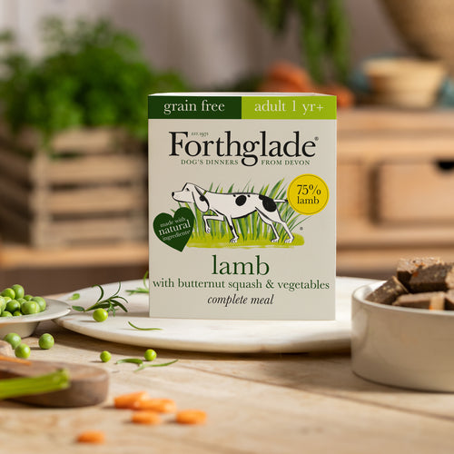 Forthglade | Grain Free Natural Complete Wet Dog Food Tray | Lamb with Butternut Squash & Vegetables - 395g