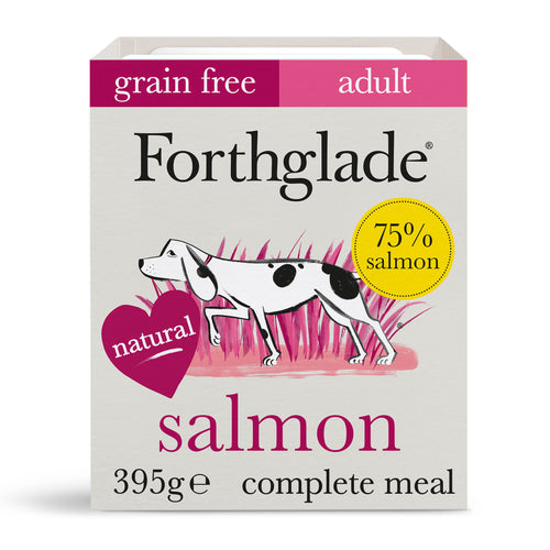 Forthglade | Grain Free Wet Natural Complete Dog Food Tray | Salmon & Vegetables - 395g