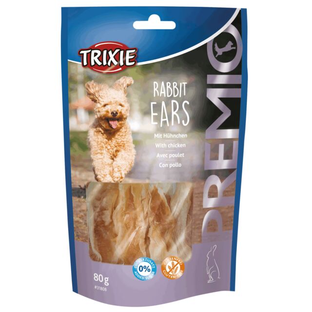 Trixie | Meaty Dog Treats | Rabbit Ears with Chicken - 80g