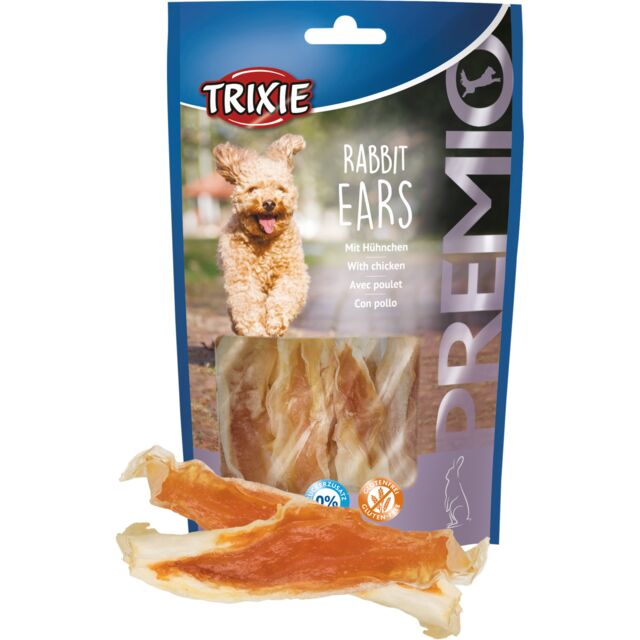 Trixie | Meaty Dog Treats | Rabbit Ears with Chicken - 80g