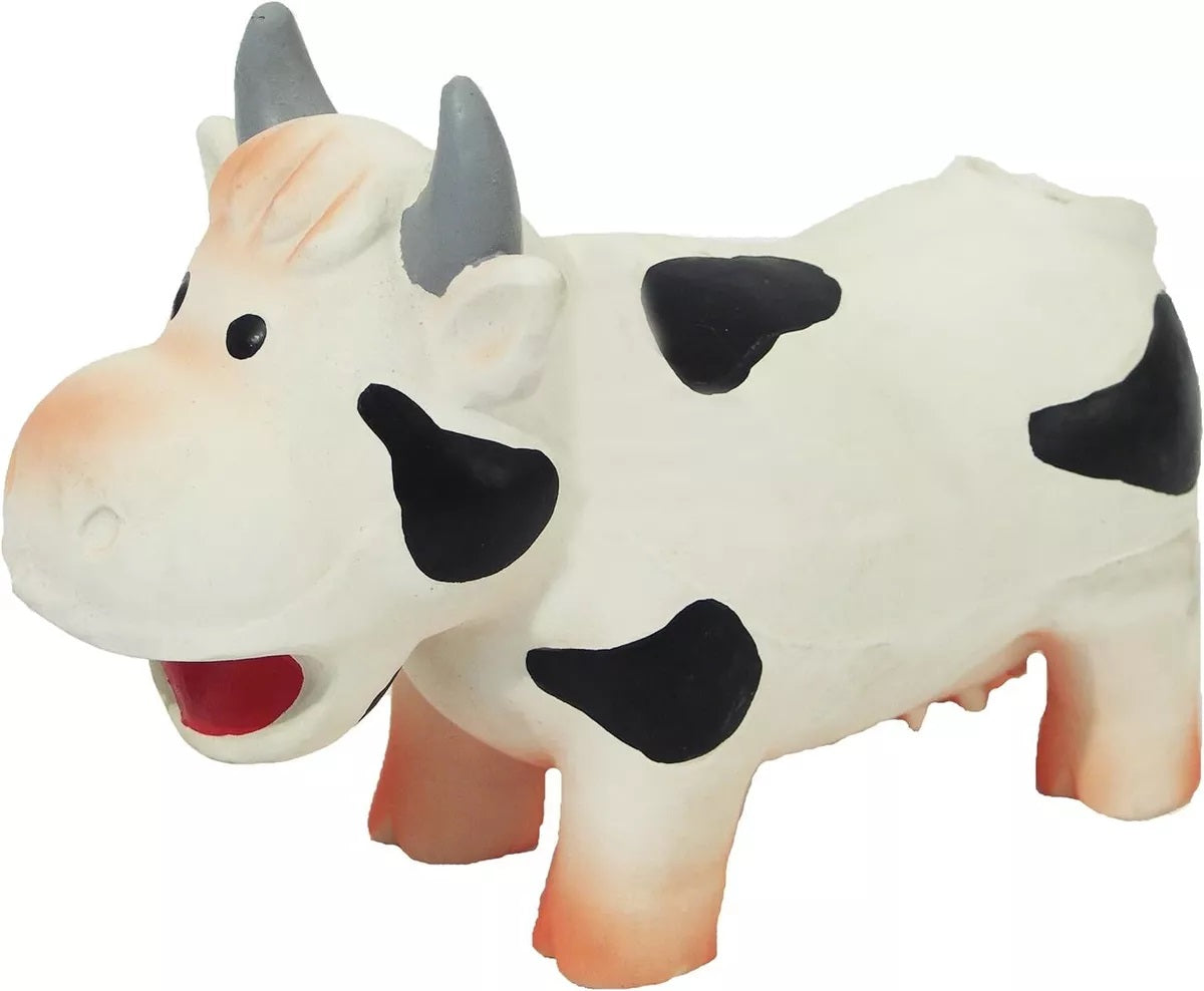 Rosewood Grunters Latex Dog Toy - Cow