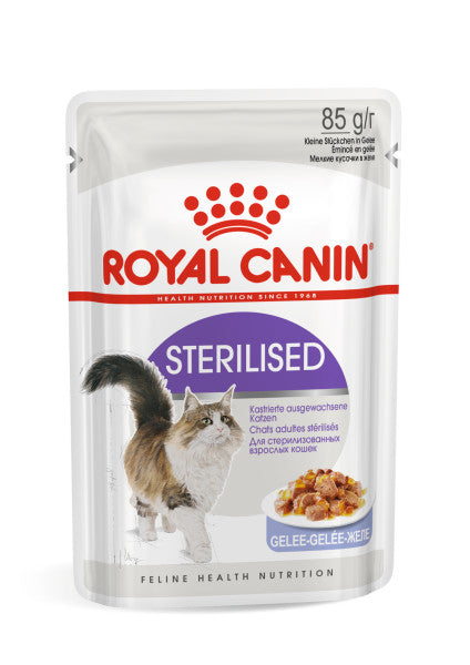 Royal Canin | Feline Care | Wet Cat Food Pouch | Sterilised in Jelly Multipack - 12 x 85g