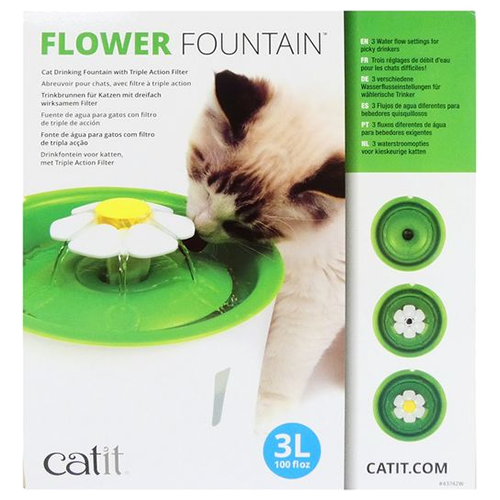 CatIt | Flower Cat Drinking Fountain with Triple Action Filter - 3L