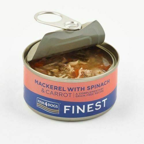 Fish4Dogs Finest Mackerel & Carrot Dog Food Tin 85g