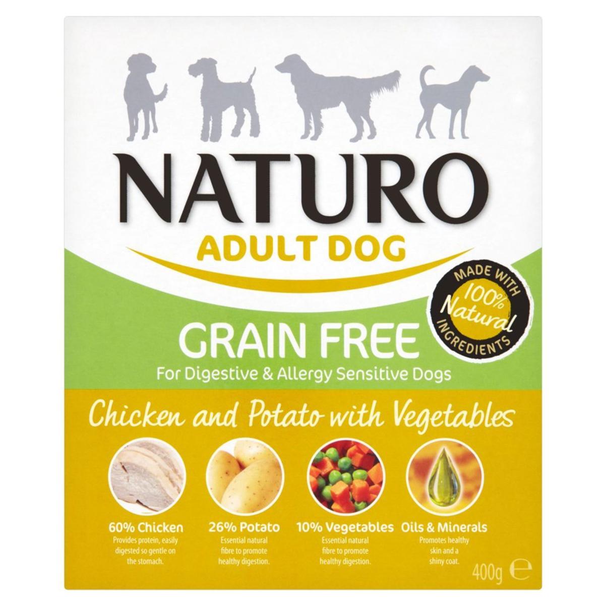 Naturo | Grain Free Wet Dog Food | Chicken & Potato with Vegetables - 400g