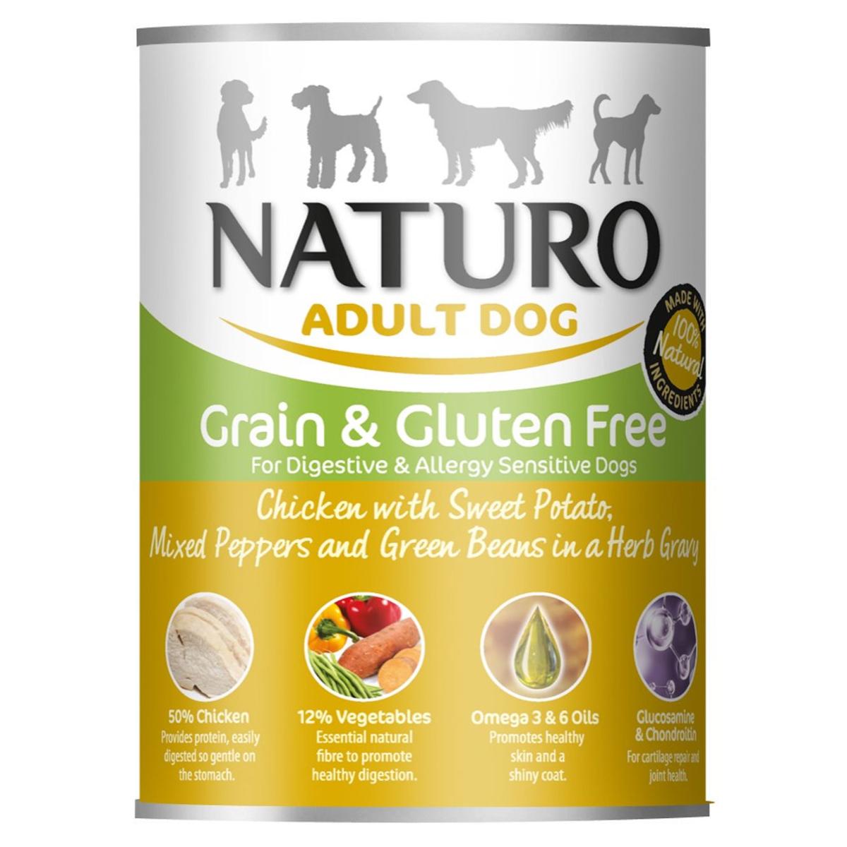 Naturo | Grain Free Wet Dog Food | Chicken & Sweet Potato - 390g