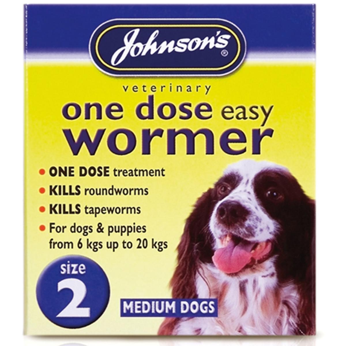 Johnson s One Dose Easy Dog Worm Control Worming Tablets