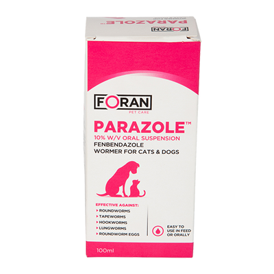 Foran Parazole | Fenbendazole 10% | Cat & Dog Liquid Dewormer - 100ml